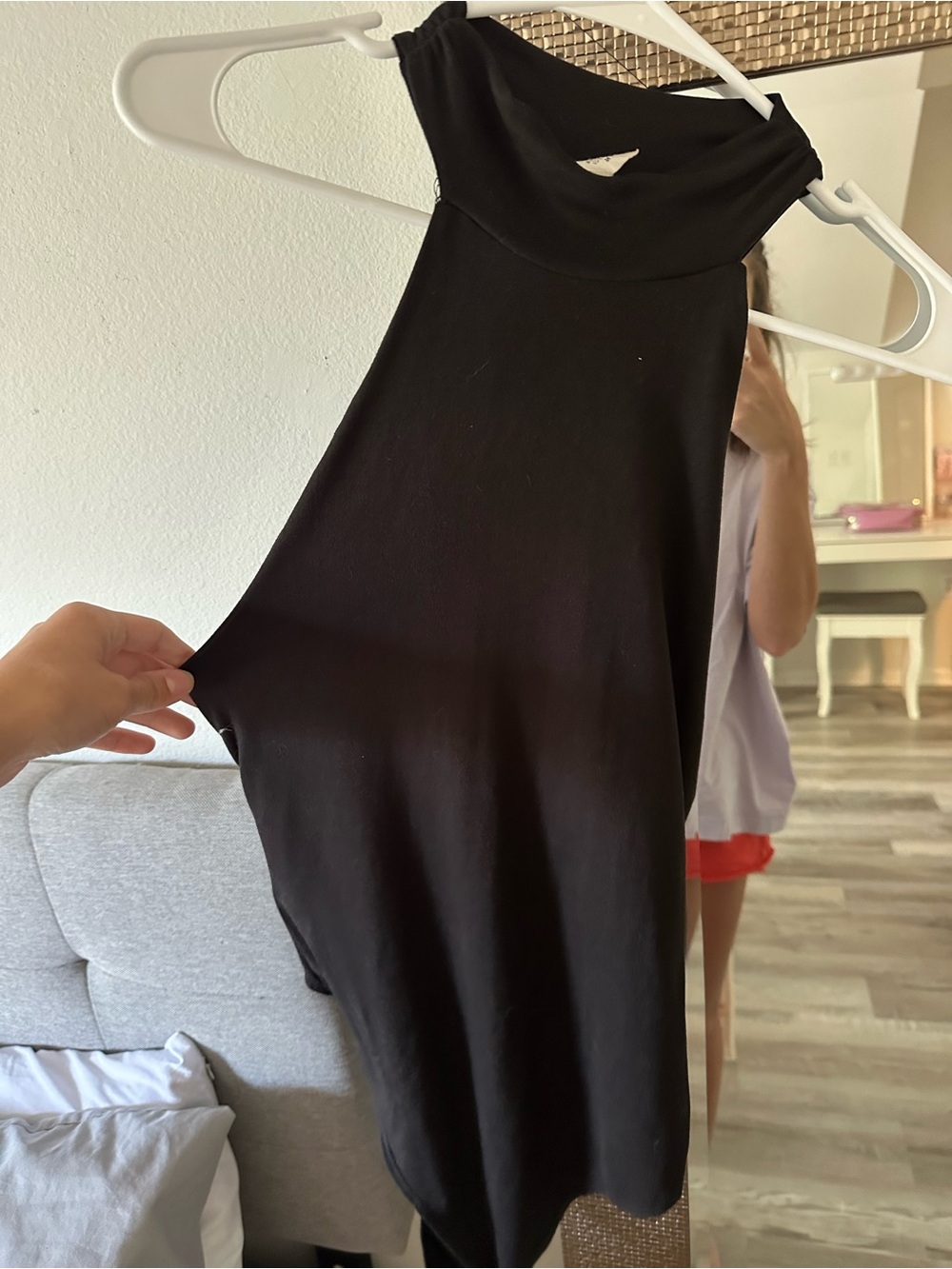 Le Lis Black High-Neck Sleeveless Bodysuit